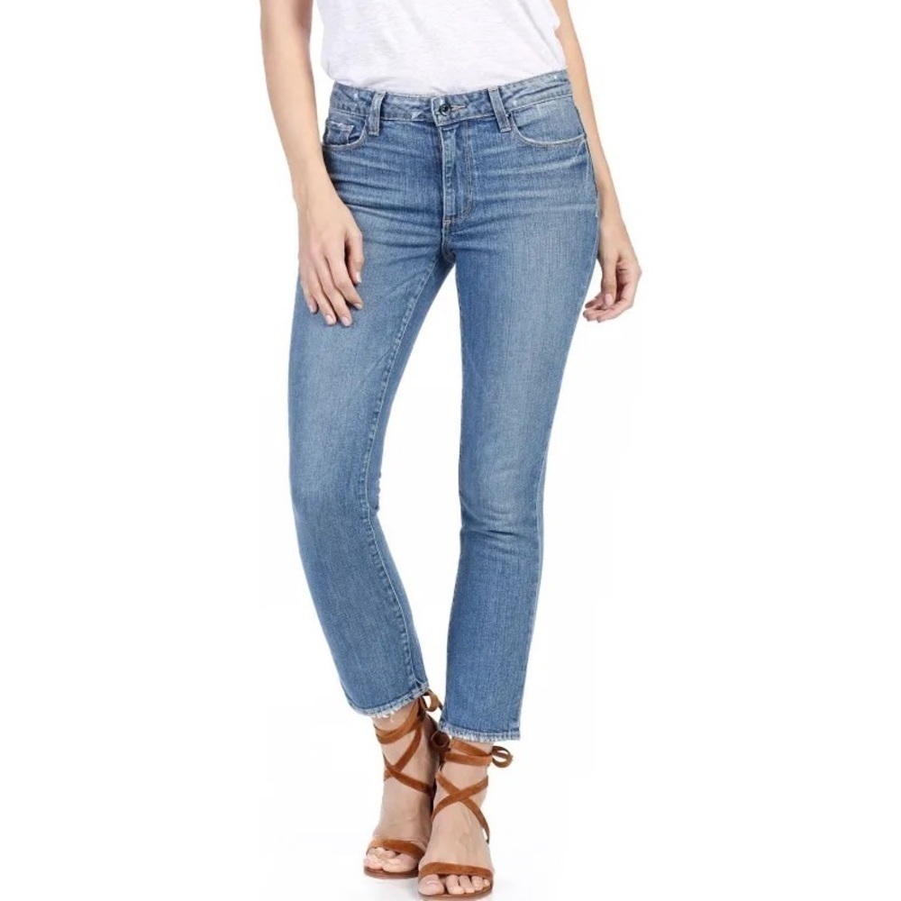 Paige Jacqueline Straight High Rise Crop Jeans in Owen Size 25